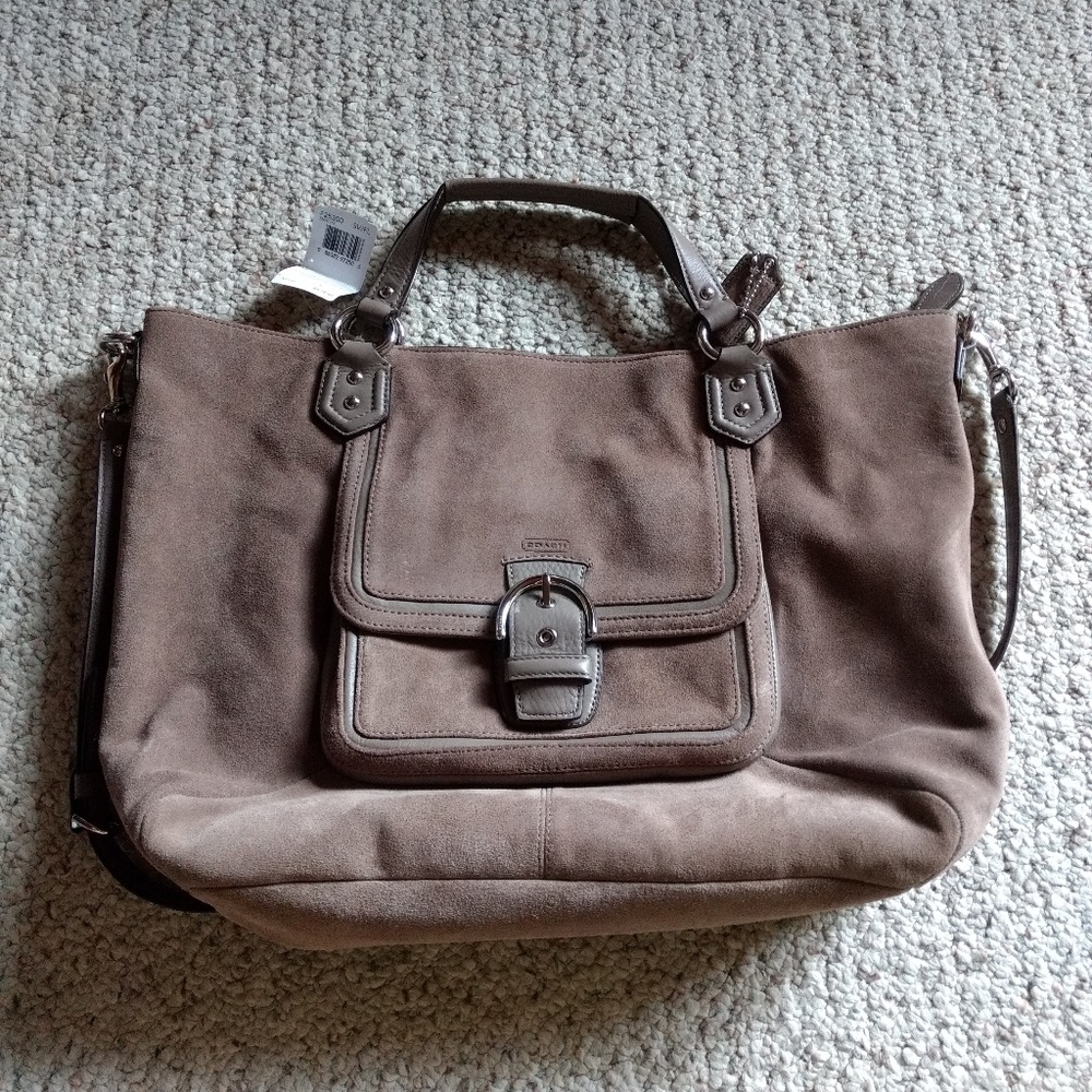 *Sale* BNWT Coach Suede Large Tote